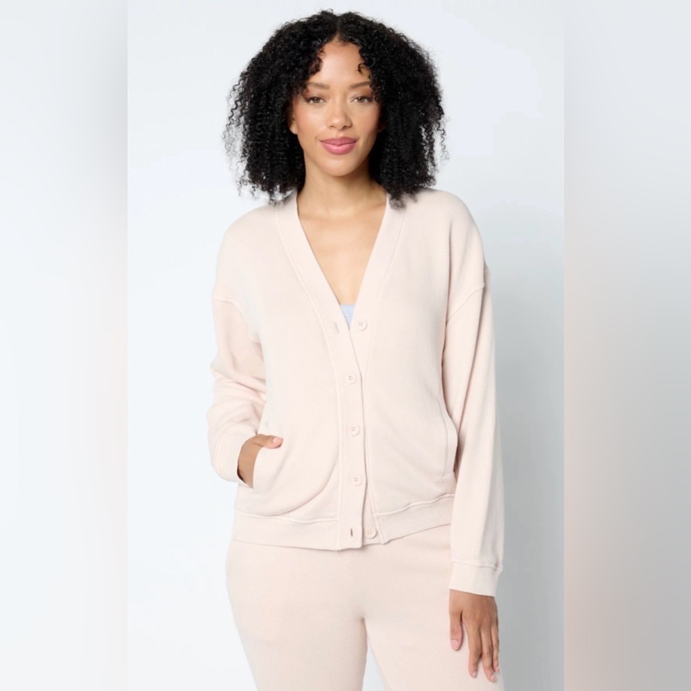 Barefoot Dreams Malibu Collection Vintage Terry Cotton Cardigan